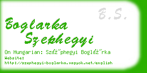 boglarka szephegyi business card
